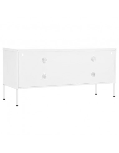 Mobile TV Bianco 105x35x50 cm in Acciaio