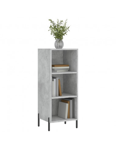 Credenza Grigio Cemento 34,5x32,5x90 cm in Legno Multistrato
