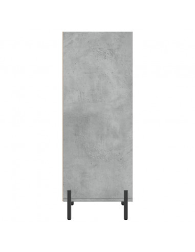 Credenza Grigio Cemento 34,5x32,5x90 cm in Legno Multistrato