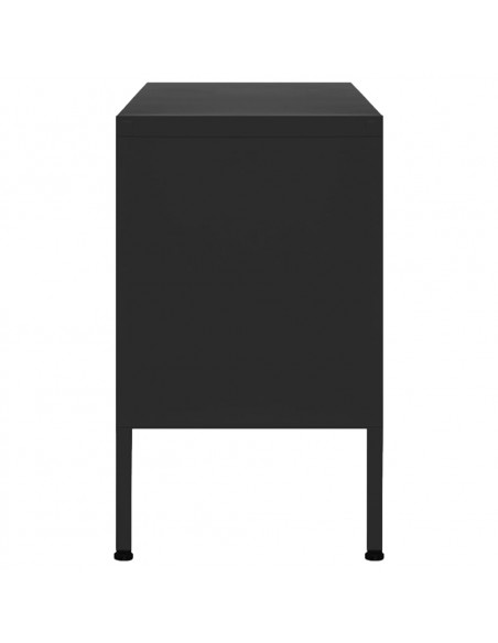 Mobile TV Nero 105x35x50 cm in Acciaio