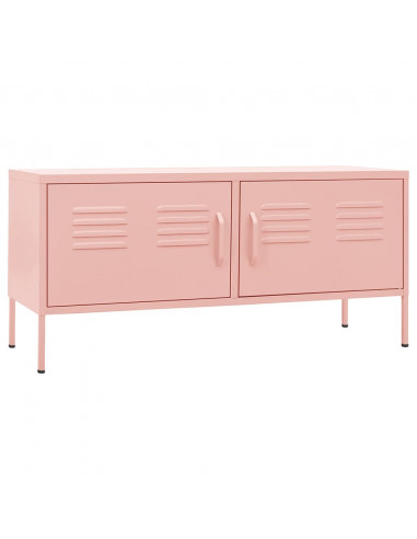 Mobile TV Rosa 105x35x50 cm in Acciaio