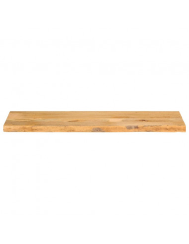 Piano Tavolo Bordi Vivi 120x40x2,5 cm Legno Massello di Mango