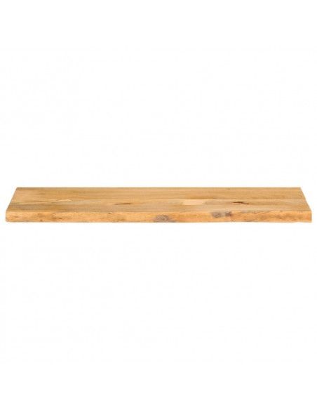 Piano Tavolo Bordi Vivi 120x40x2,5 cm Legno Massello di Mango