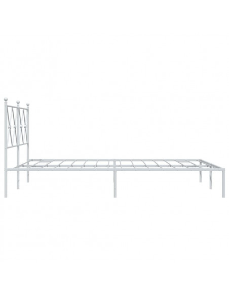 Giroletto con Testiera Metallo Bianco 140x190 cm