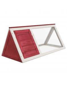 Conigliera in Legno Rossa 2