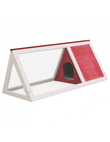 Conigliera in Legno Rossa