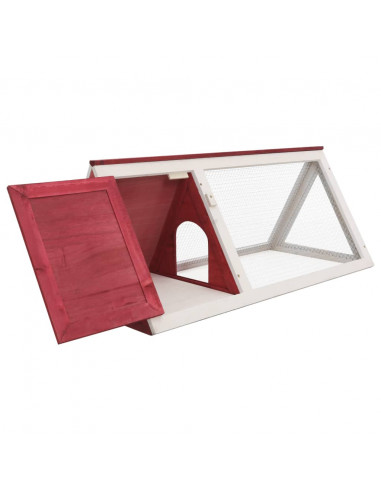 Conigliera in Legno Rossa