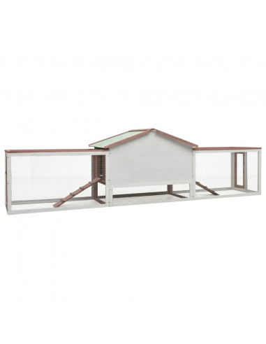 Conigliera Moca 310x70x87 cm in Legno Massello di Pino e Abete