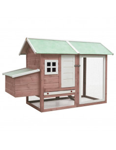 Pollaio Moca 170x81x110 cm in Legno Massello di Pino e Abete 2