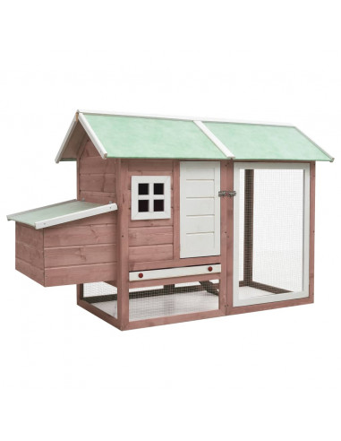 Pollaio Moca 170x81x110 cm in Legno Massello di Pino e Abete