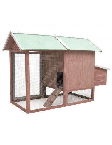 Pollaio Moca 170x81x110 cm in Legno Massello di Pino e Abete