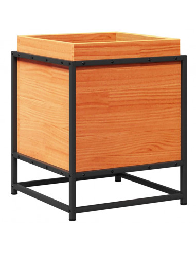 Fioriera Giardino Marrone Cera 40x40x50 cm Legno Massello Pino