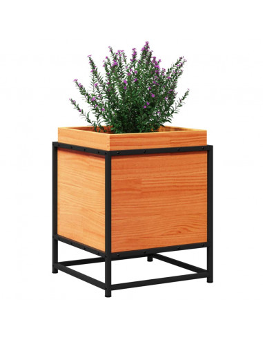 Fioriera Giardino Marrone Cera 40x40x50 cm Legno Massello Pino