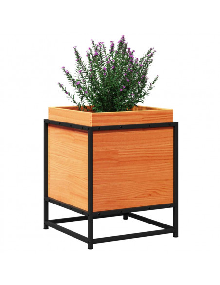 Fioriera Giardino Marrone Cera 40x40x50 cm Legno Massello Pino