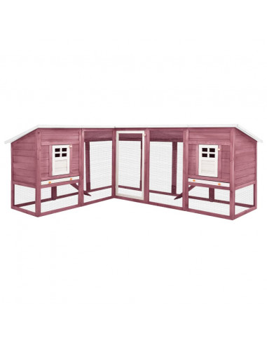 Conigliera per Esterni Grande Moca e Bianca in Legno di Abete