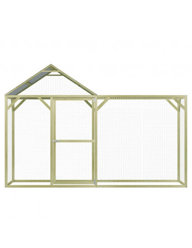 Pollaio 3x1,5x2 m in Legno di Pino Impregnato