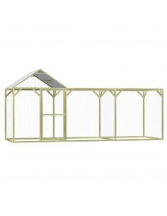 Pollaio 4,5x1,5x2 m in Legno di Pino Impregnato 2