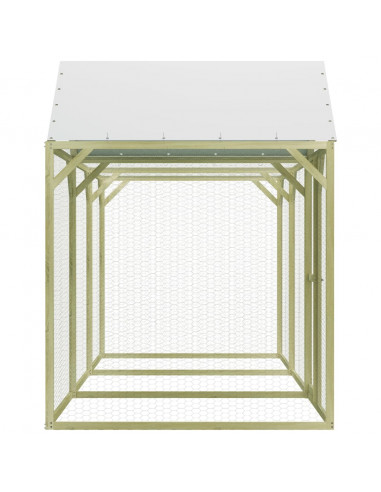 Pollaio 4,5x1,5x2 m in Legno di Pino Impregnato