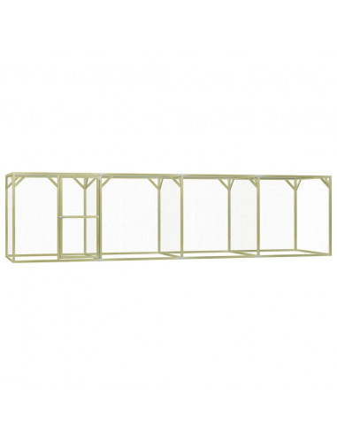 Pollaio 1,5x6x1,5 m in Legno di Pino Impregnato