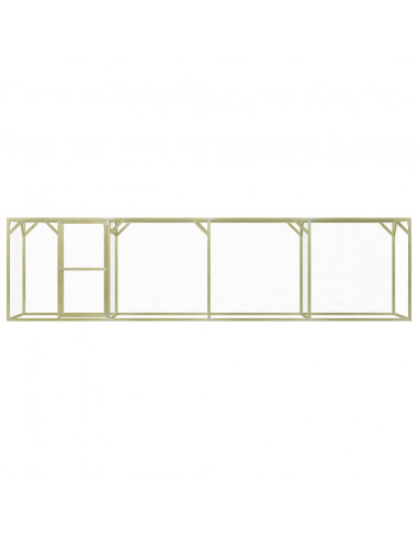 Pollaio 1,5x6x1,5 m in Legno di Pino Impregnato