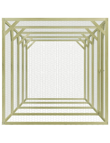 Pollaio 1,5x6x1,5 m in Legno di Pino Impregnato