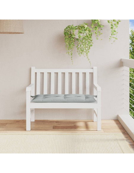 Cuscino Panca Giardino Grigio Chiaro Mélange 100x50x7cm Tessuto