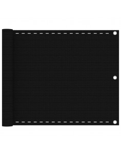 Paravento da Balcone Nero 75x500 cm in HDPE 2