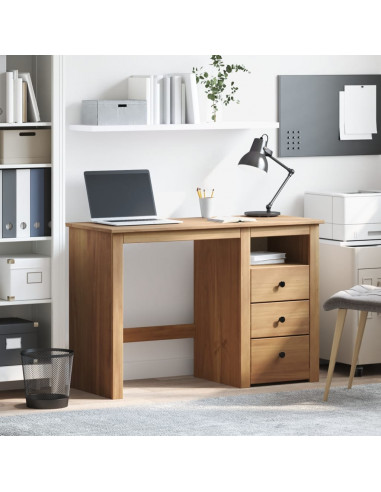 Scrivania Panama 112x45x75 cm Legno Massello di Pino