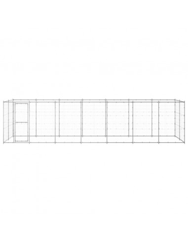 Gabbia per Cani da Esterno in Acciaio Zincato 16,94 m²