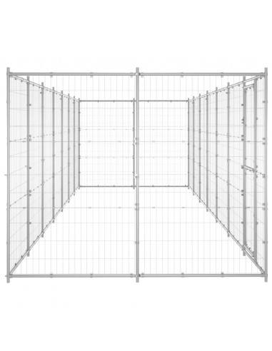 Gabbia per Cani da Esterno in Acciaio Zincato 16,94 m²
