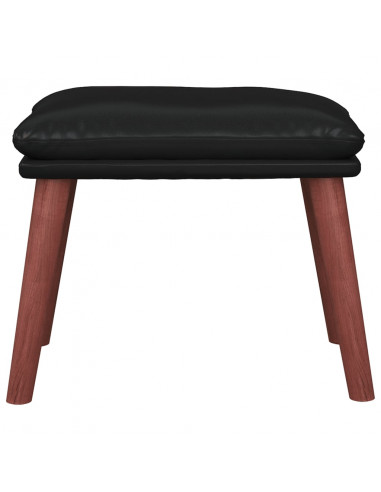 Poggiapiedi Nero 45x29,5x35 cm in Similpelle