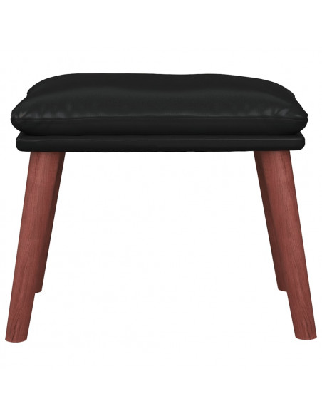 Poggiapiedi Nero 45x29,5x35 cm in Similpelle