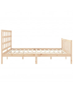 Giroletto con Testiera 200x200 cm in Legno Massello 2