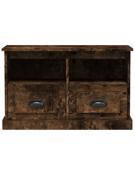 Mobile Porta TV Rovere Fumo 80x35x50 cm in Legno Multistrato