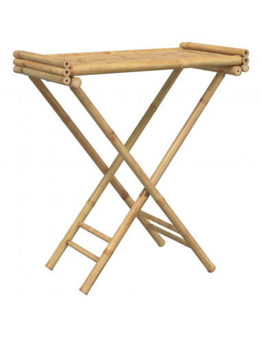 Tavolino Vassoio Pieghevole 70,5x42,5x80 cm in Bambù