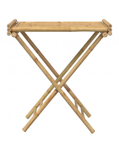 Tavolino Vassoio Pieghevole 70,5x42,5x80 cm in Bambù