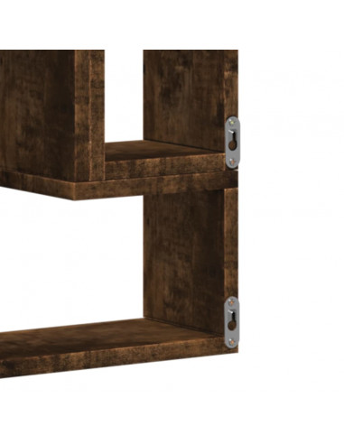 Mensola a Muro Rovere Fumo 96x12x64 cm in Legno Multistrato
