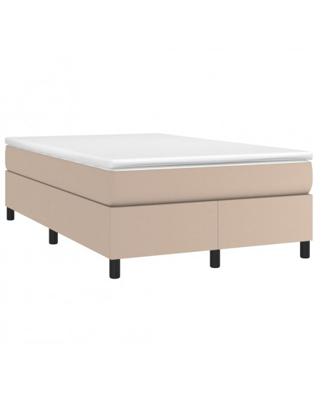 Giroletto a Molle con Materasso Cappuccino 120x200cm Similpelle
