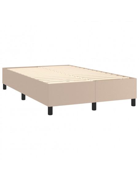 Giroletto a Molle con Materasso Cappuccino 120x200cm Similpelle