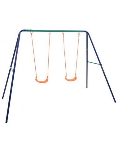 Set Altalene con 2 Sedili in Acciaio