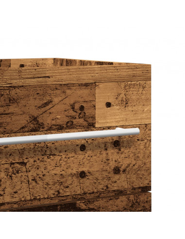 Set Mobili da Bagno 2 pz Legno Antico in Legno Multistrato