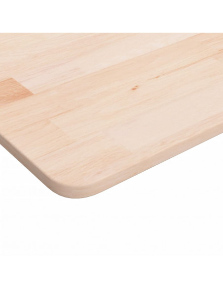 Piano Tavolo Quadrato 50x50x1,5 cm Massello Rovere Non Trattato
