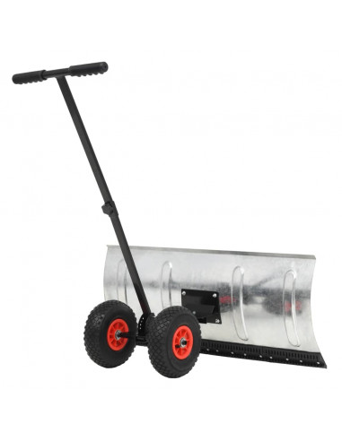Spazzaneve Manuale con Ruote 100x44 cm