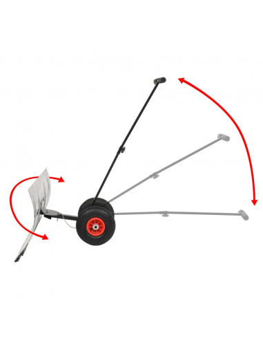 Spazzaneve Manuale con Ruote 100x44 cm