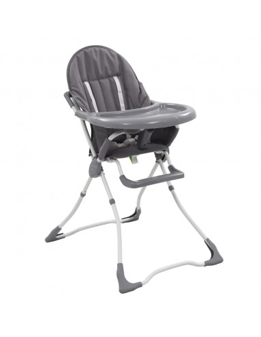 Seggiolone Pappa per Bambini Grigio e Bianco
