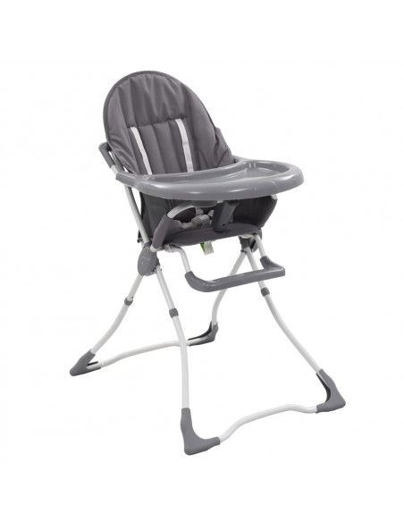 Seggiolone Pappa per Bambini Grigio e Bianco