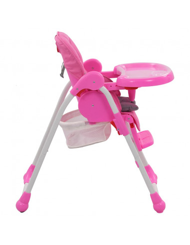 Seggiolone Pappa per Bambini Rosa e Grigio