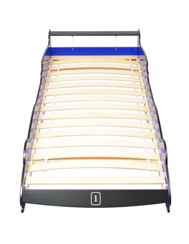 Letto Bambini Auto da Corsa 90x200 cm Blu