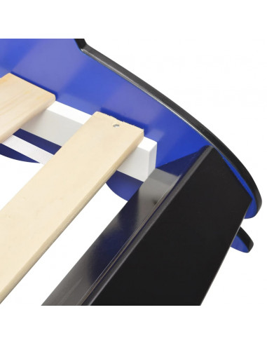 Letto Bambini Auto da Corsa 90x200 cm Blu