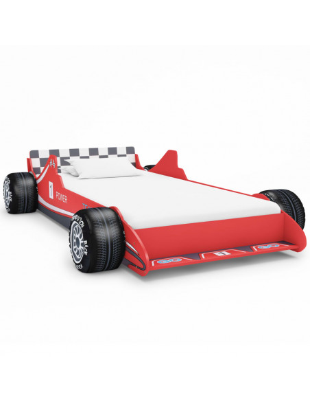 Letto Bimbo ad Auto da Corsa 90x200 cm Rosso